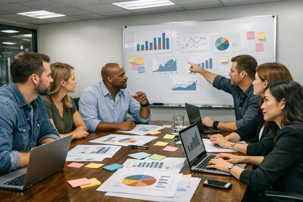 Pipeline funnel connecting blog content to revenue