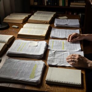 Content strategy documents connected to abstract AI answer citation markers