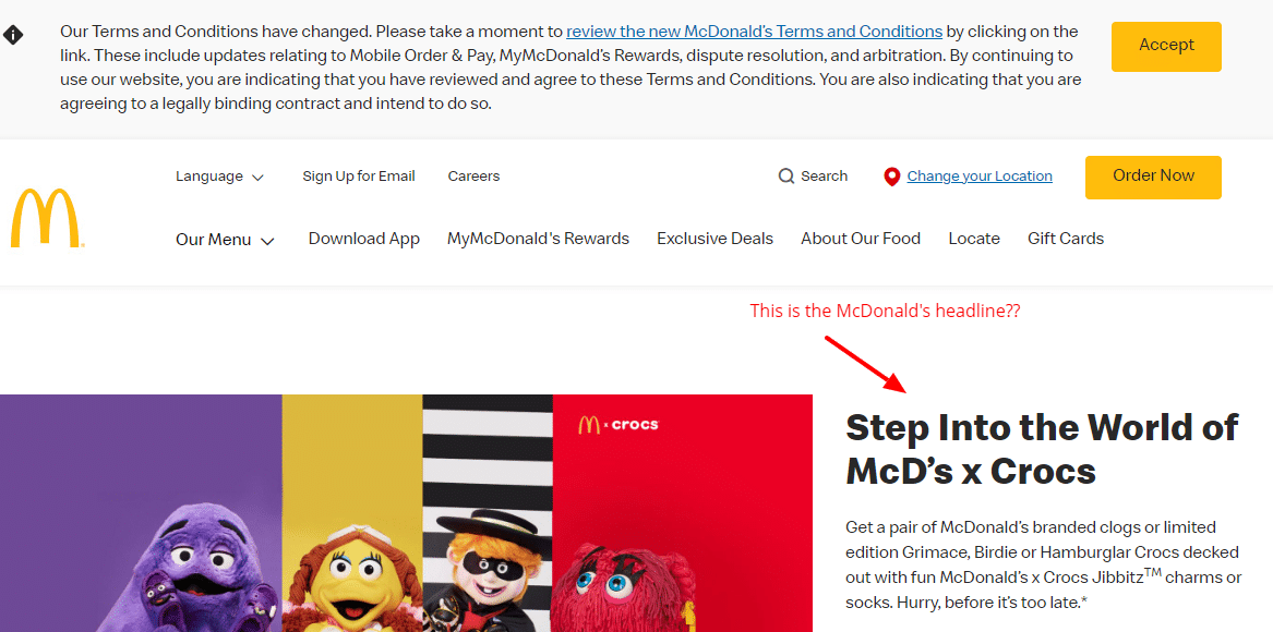 McDonald's Homepage