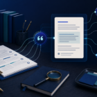 Content strategy documents connected to abstract AI answer citation markers