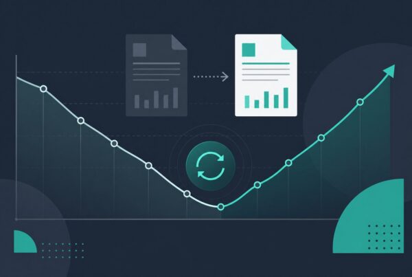 Analytics chart recovering after a content refresh to reverse content decay