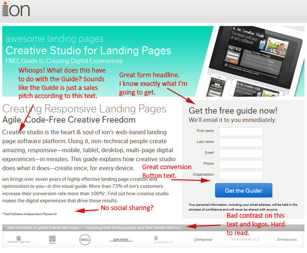 Ion Interactive Landing Page