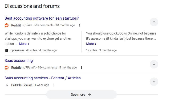 Discussions in Search Results