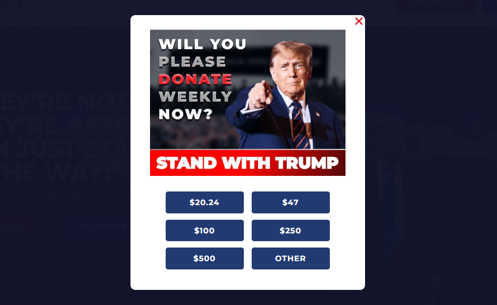 Trump Popup