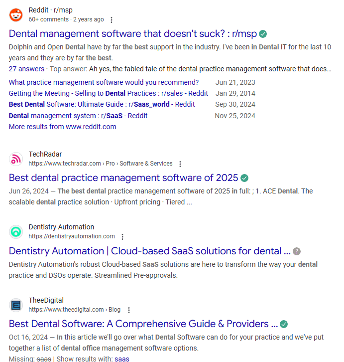 Organic Search Results