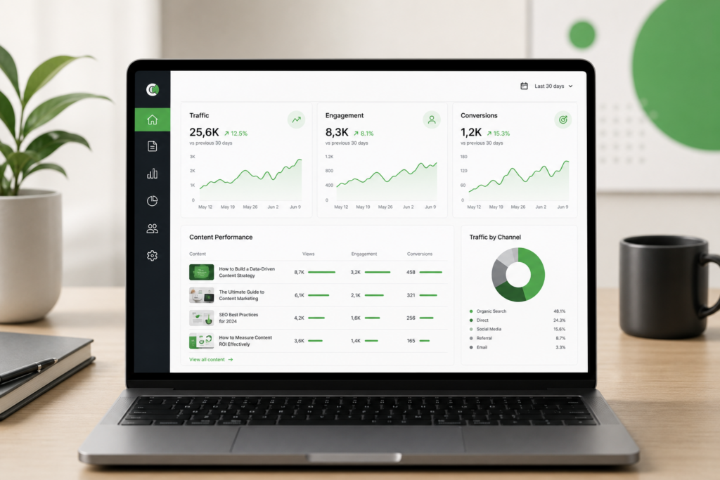 What is content analytics - B2B marketing dashboard measuring content performance